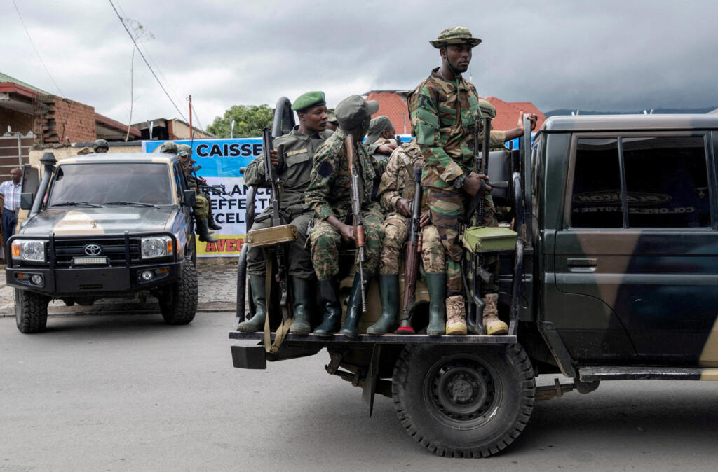 Waasi wa M23 huko Goma, jimbo la Kivu Kaskazini, Mashariki mwa Jamhuri ya Kidemokrasia ya Kongo, tarehe 7 Aprili 2025.