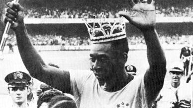 Vua bóng đá Pele tại World Cup 1970 ở Mêhicô.