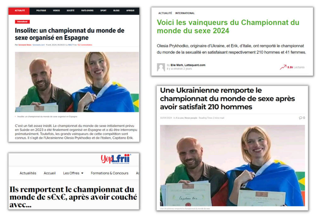 Plusieurs sites internet ont repris cette infox dans le but de faire du clic.