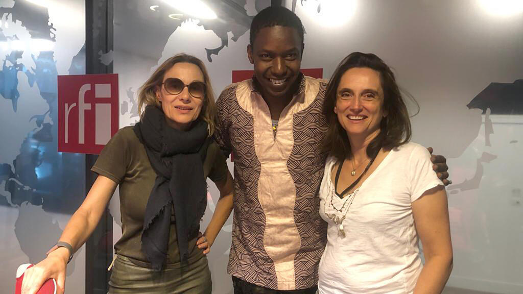 Elisabeth Lequeret, Thierno Souleymane Diallo et Sophie Torlotin à RFI.