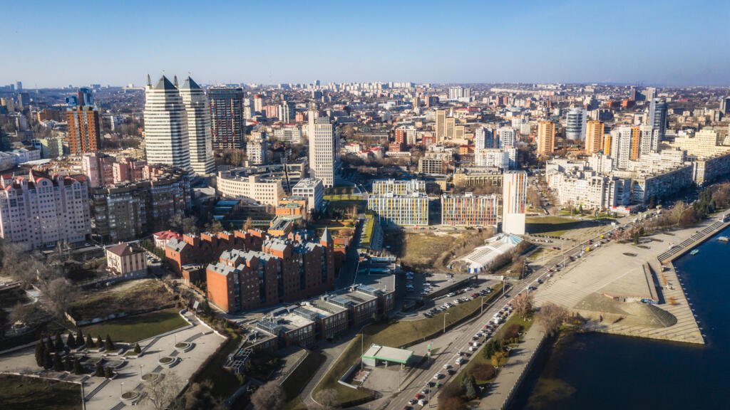 La ville de Dnipropetrovsk, en Ukraine, avant le conflit.