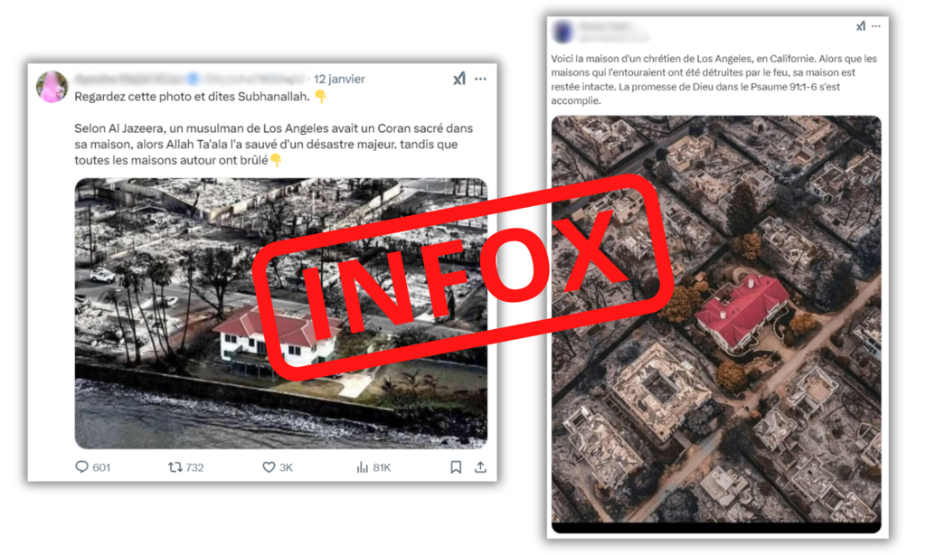 De nombreux commentaires à connotation religieuse accompagnent ces images sorties de leur contexte ou générée par IA.