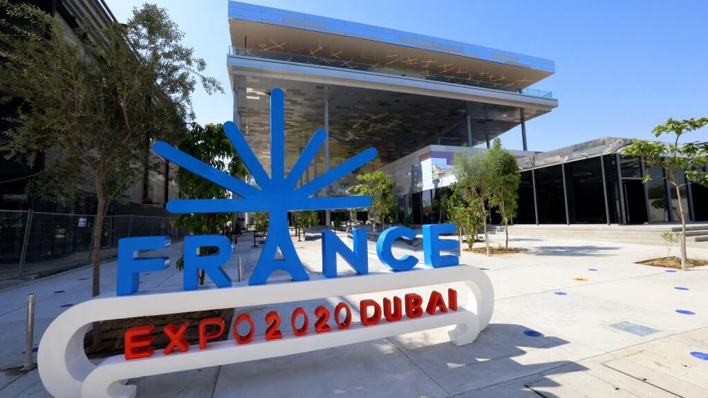 Le pavillon français à l'exposition universelle 2020 de Dubai qui ouvre avec ses portes  avec un an de retard, le 1er octobre 2021.