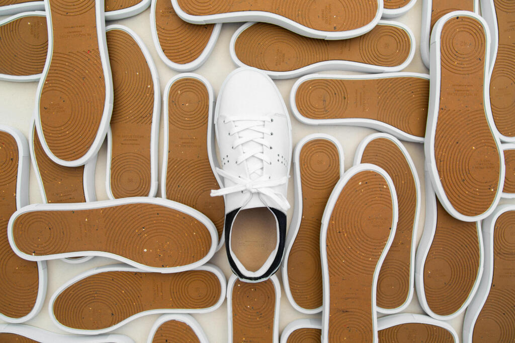 M. Moustache - semelle issue du recyclage de chaussures usagées