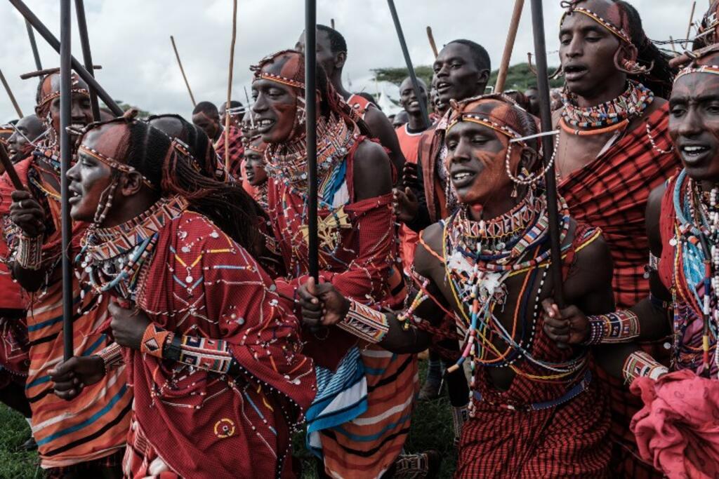 Parade de guerriers maasaïs à Kimana, près de la frontière kenyane avec la Tanzanie, décembre 2018. (Photo d'illustration)