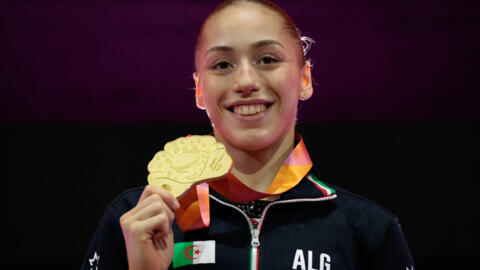 Kaylia Nemour a obtenu l'or aux barres asymétriques, le 24 octobre 2025.