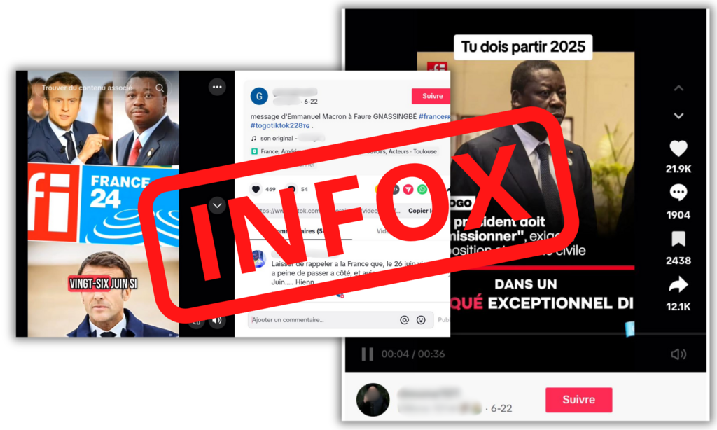 L'infox circule principalement sur Facebook et TikTok, sous différents formats et avec divers visuels.