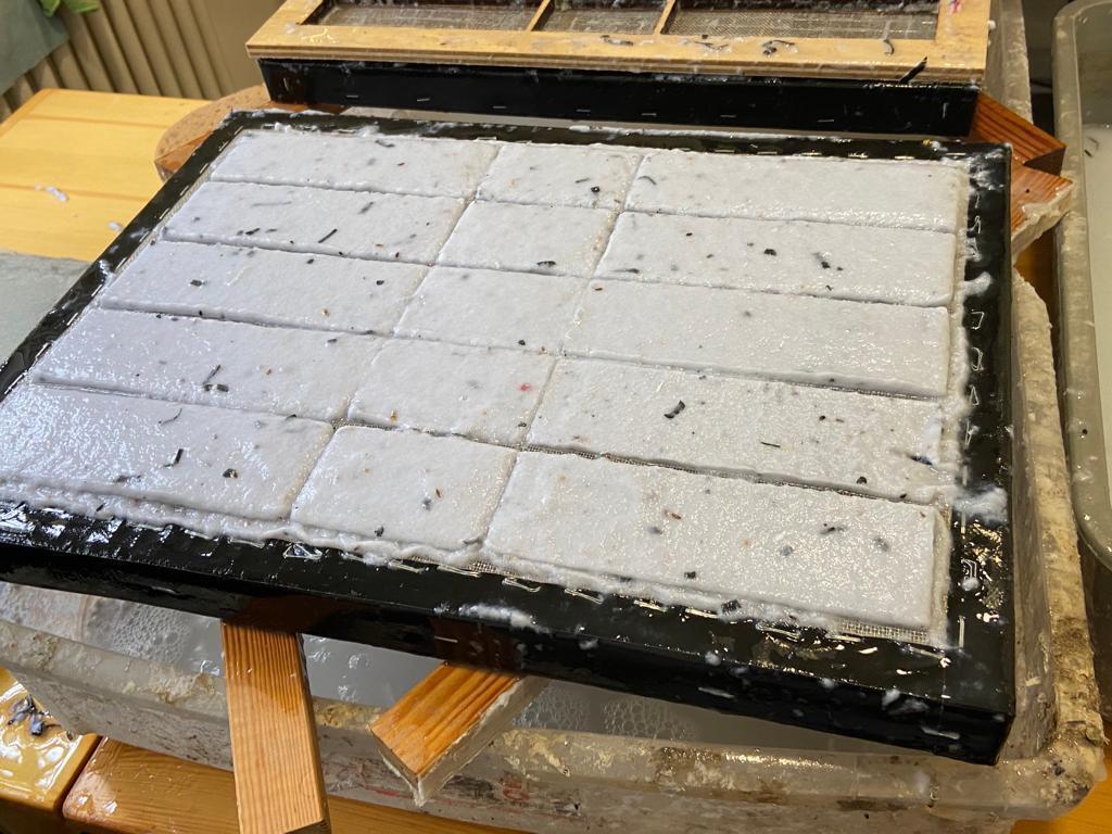 Fabrication papier recyclé et ensemencé