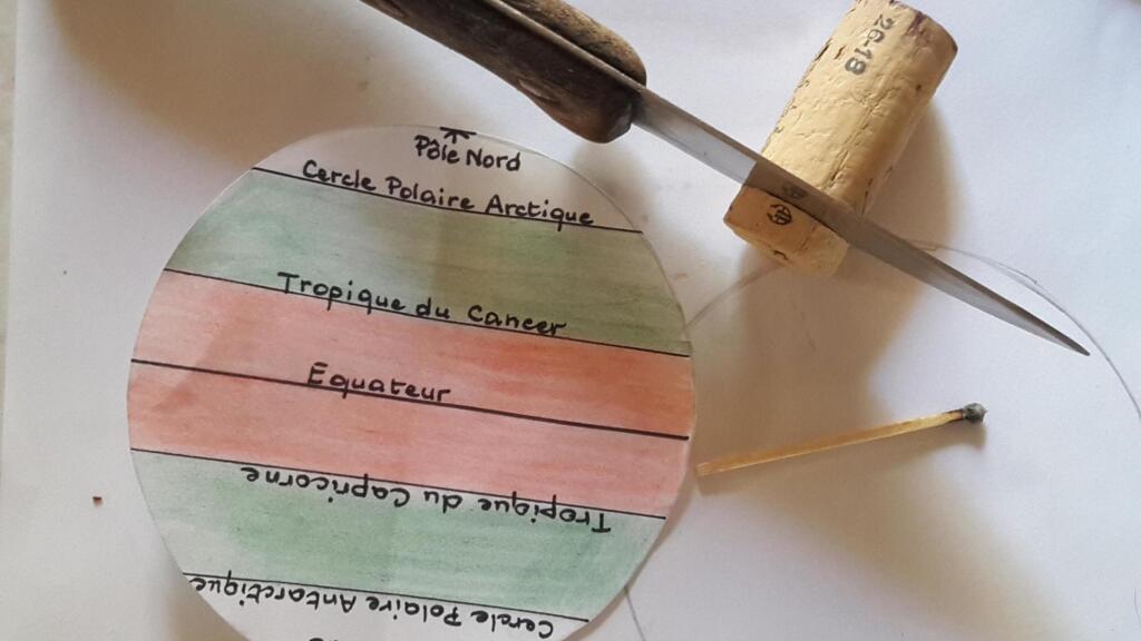 Il est très facile de construire une toupie des grandes zones climatiques mondiales.