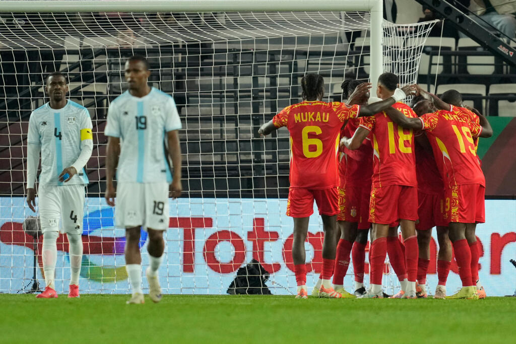 Wachezaji wa Leopard wakati wa mechi yao dhidi ya Botswana.