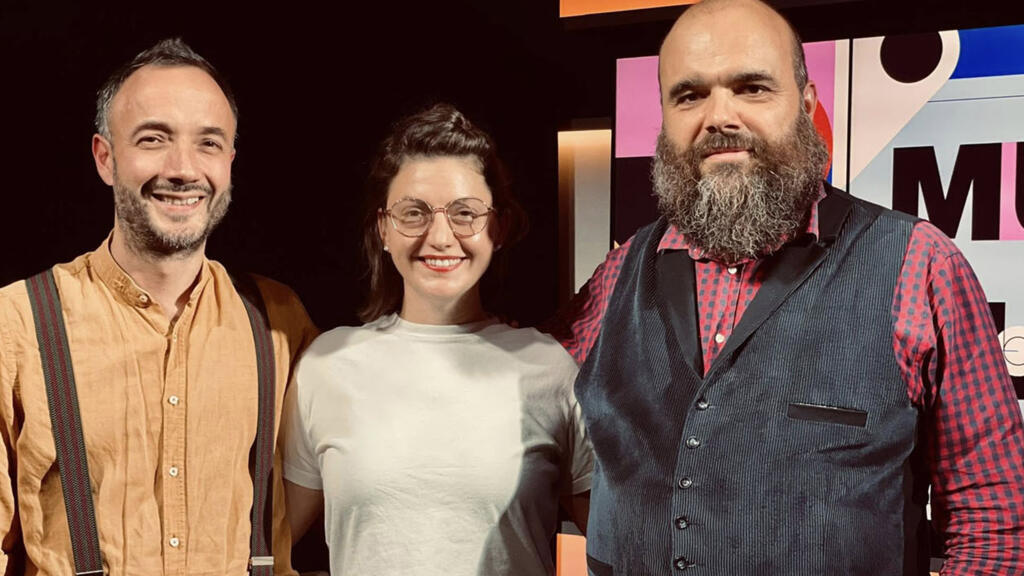 Raphaël Imbert, Pierre-François Blanchard et Sarah Quintana à RFI.