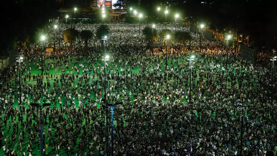 香港维多利亚公园，2020年6月4日。