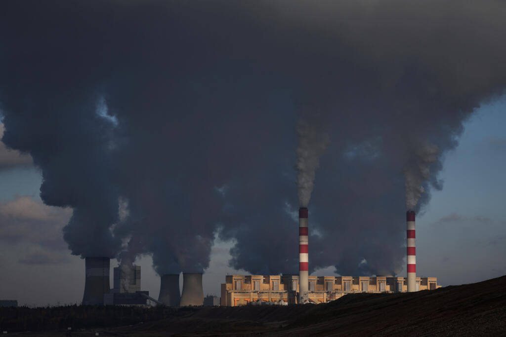 Smoke and steam billow from Belchatow Power Station, Europe's largest coal-fired power plant powered by lignite, operated by Polish utility PGE, in Kleszczow, Poland, November 22, 2023. REUTERS/Kacper