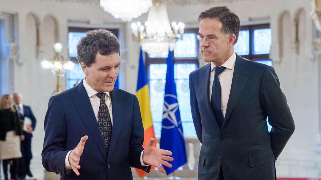Președintele Nicușor Dan l-a primit la Palatul Cotroceni pe Secretarul General al NATO Mark Rutte, 5 noiembrie 2025.