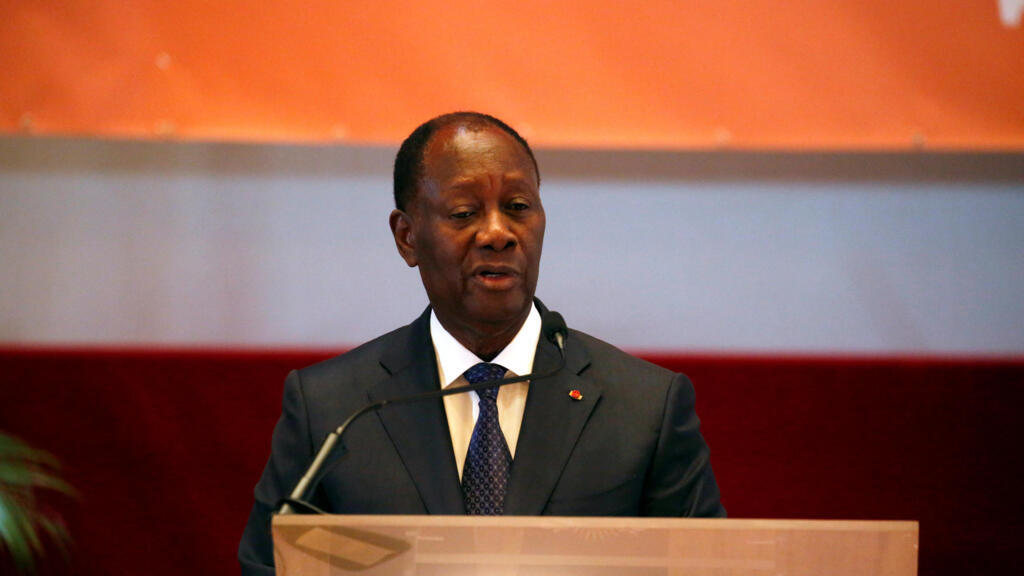 Alassane Ouattara, le 12 avril 2018 à Yamoussoukro.
