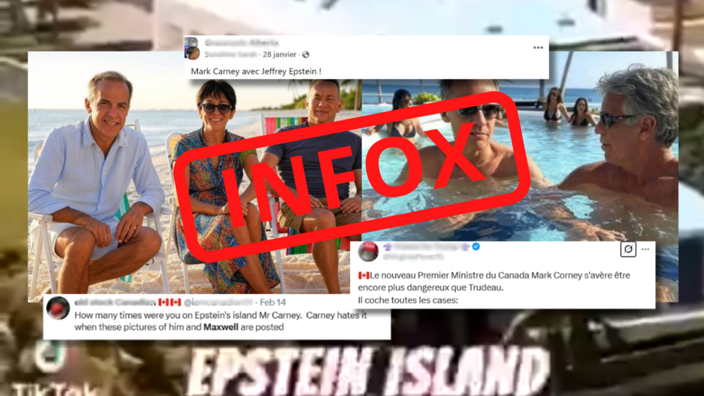 Non, le premier ministre canadien Mark Carney ne s'est jamais rendu sur l'ile du prédateur sexuel Jeffrey Epstein.