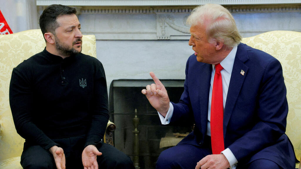 Volodymyr Zelensky et Donald Trump, dans le Bureau ovale de la Maison Blanche, le 28 février 2025. (Image d'illustration)