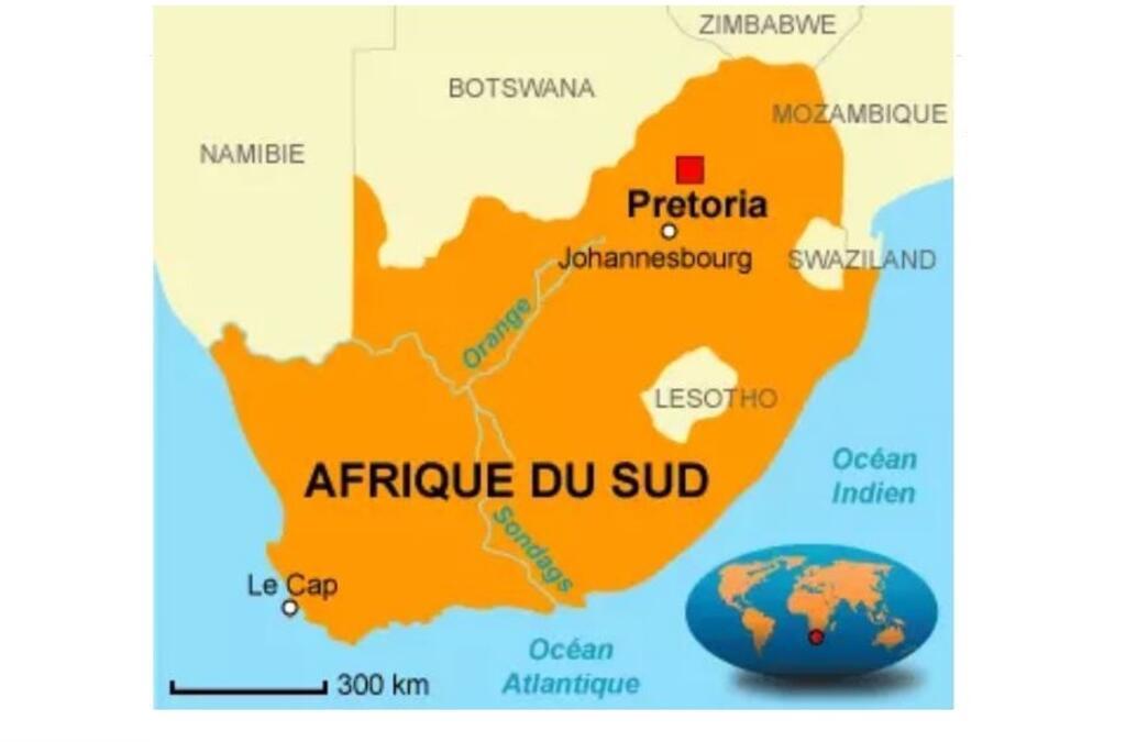 Carte archive : RFI - Afrique du Sud - carte du pays avec Pretoria.