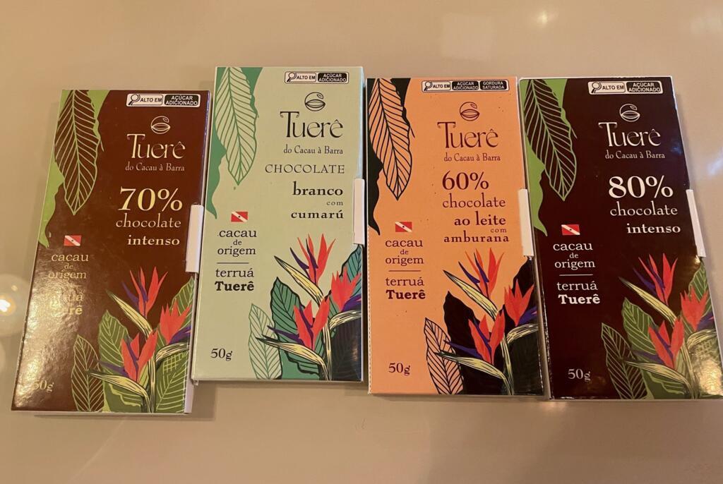 Chocolate produzido com amêndoas de cacau do Assentamento Tuerê.