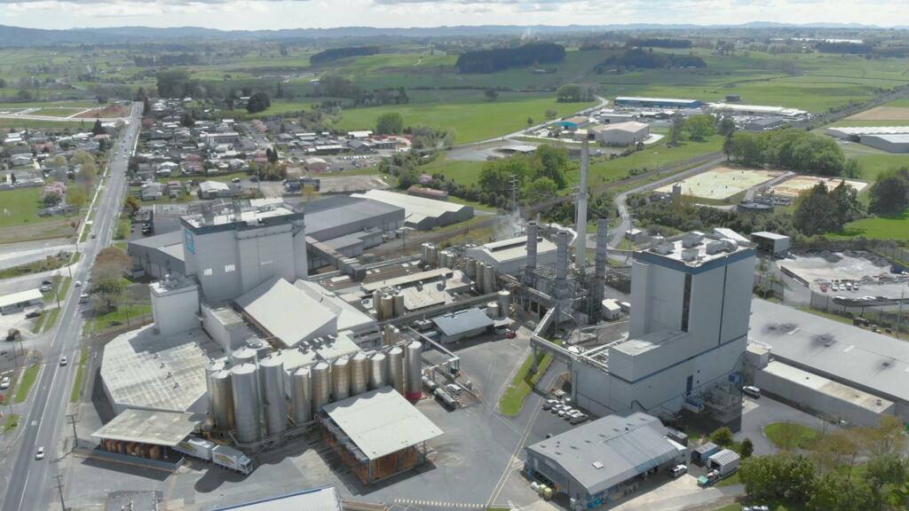 L'une des trentes usines Fonterra en Nouvelle-Zélande, premier exportateur de produits laitiers au monde.