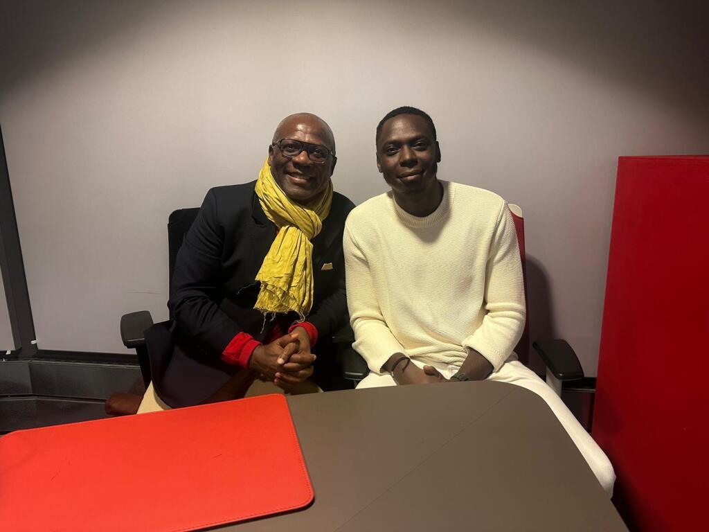 Le journaliste et auteur de "Le testament de Charles" Christian Eboulé, avec Elgas (janvier 2025)