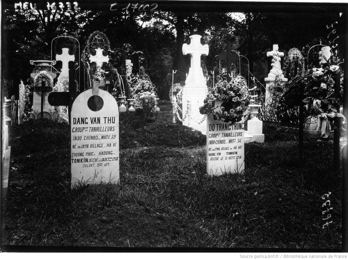 Lính thợ Đông Dương (1914-1918) yên nghỉ ở nghĩa trang Bagneux, ngoại ô Paris.