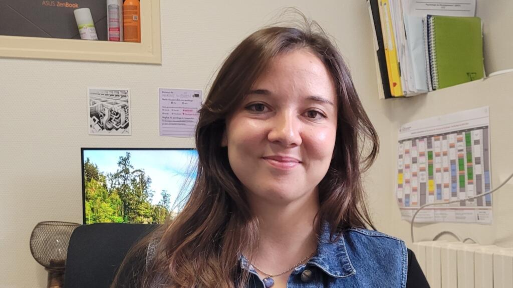 A psicóloga francesa Marine Lemaire em seu laboratório na universidade Sorbonne, em Paris