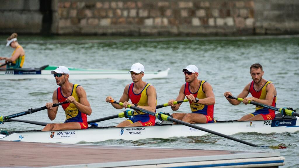 Echipajul de patru rame masculin - Ștefan Berariu, Sergiu Bejan, Andrei Mândrilă și Ciprian Tudosă - Locul 1 în calificări la Campionatul Mondial de canotaj de la Shanghai, septembrie 2025