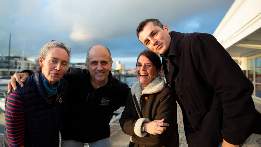 Le jury de la 16e édition du FIFAV au complet, en novembre 2019. De gauche à droite : France Pinczon du Sel, Luc Marescot, Céline Develay-Mazurelle et Cédric Gras.