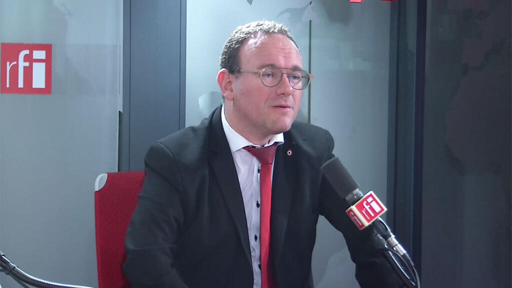 Damien Abad dans les locaux de RFI, le 15 janvier 2020.