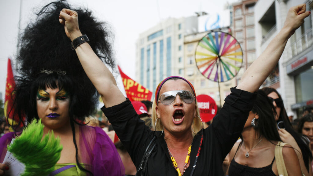 Revelers participate in Istanbul's annual Gay Pride Parade.