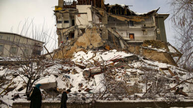 Une maison éventrée de Malatya (Turquie), le 7 février 2023.