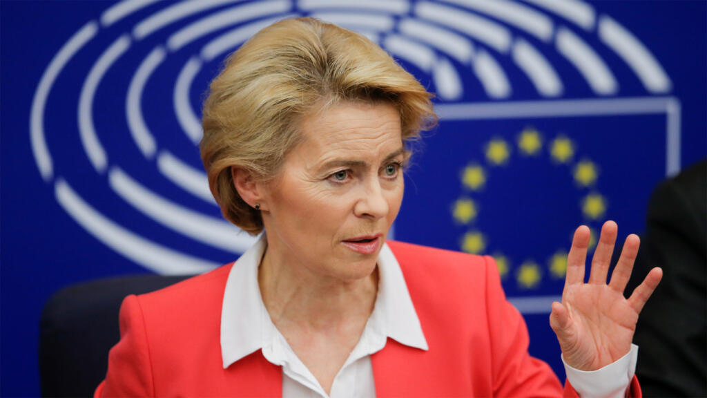 Ursula von der Leyen, en conférence de presse au Parlement européen, à Strasbourg, le 27 novembre 2019.