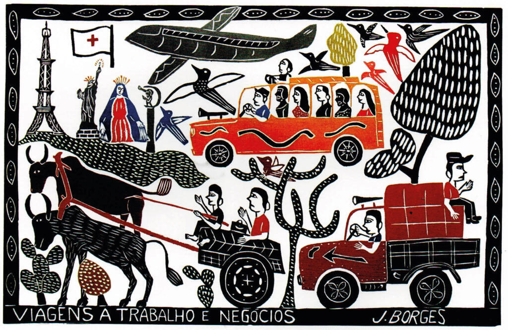 Uma estampa do artista brasileiro J. Borges.