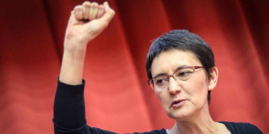 French presidential election candidate for the far-left party Lutte Ouvriere (LO) Nathalie Arthaud