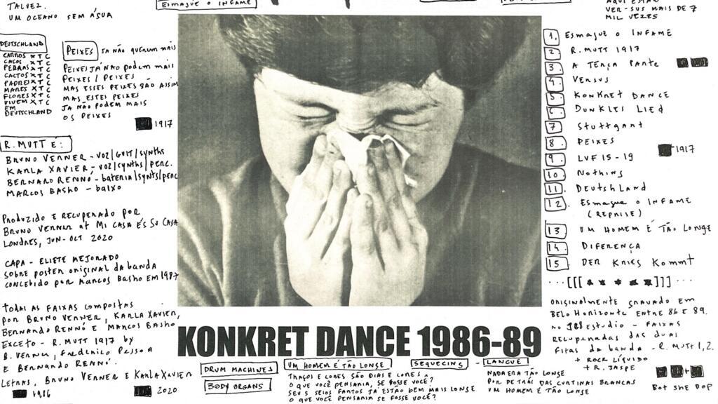 O disco Konkret Dance recupera arquivos inéditos da banda R.Mutt, um dos grupos mais expressivos do rock underground brasileiro da década de 1980.