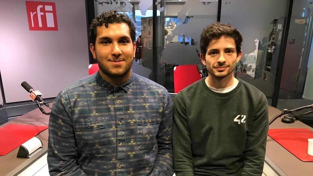 Maxime Ilambe, développeur Front end et Ronan Quéverdo, étudiant.