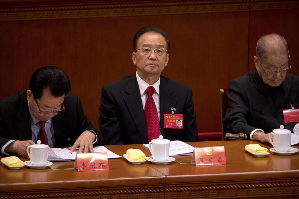 Wen Jiabao, ancien Premier ministre chinois, en 2017, lors de l'ouverture du congrès du Parti communiste chinois (PCC).