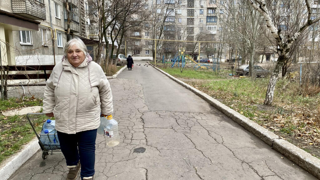 Tatiana, qui travaille encore à la mine aujourd’hui à Toretsk, dans le Donbass en Ukraine.