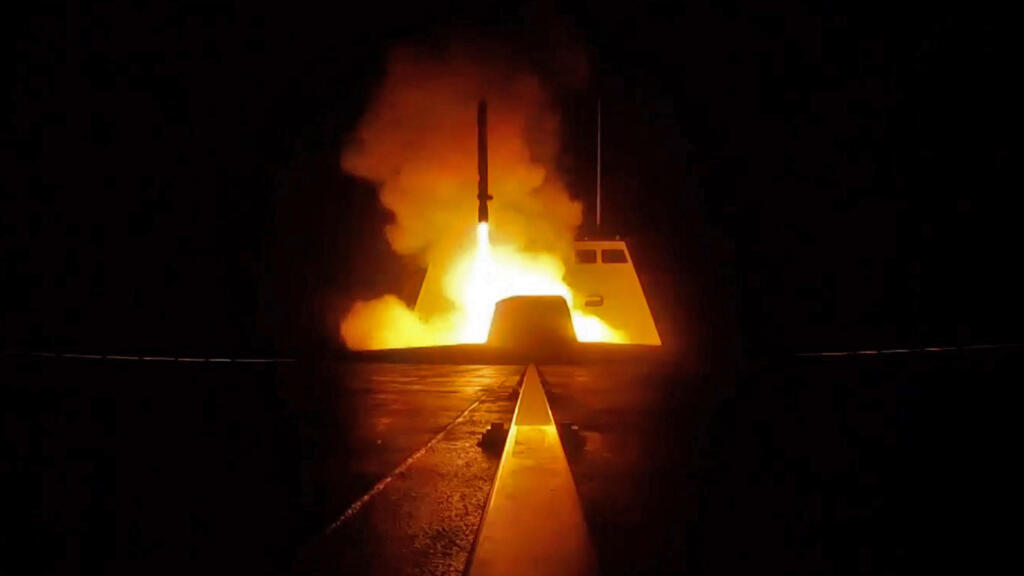 The launch of a cruise missile.