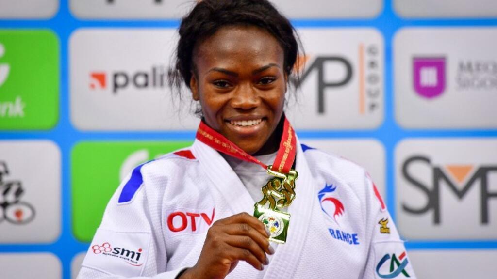 Clarisse Agbegnenou, lors des derniers Mondiaux de judo à Bakou, en 2018.