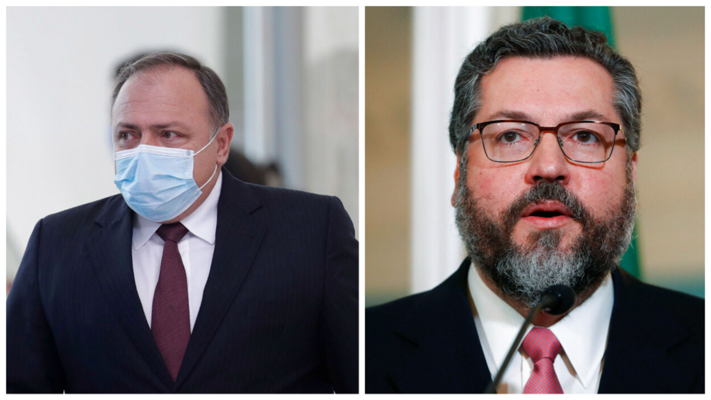 O ex-ministro da Saúde Eduardo Pazuello e o ex-chanceler Ernesto Araújo devem depor na CPI