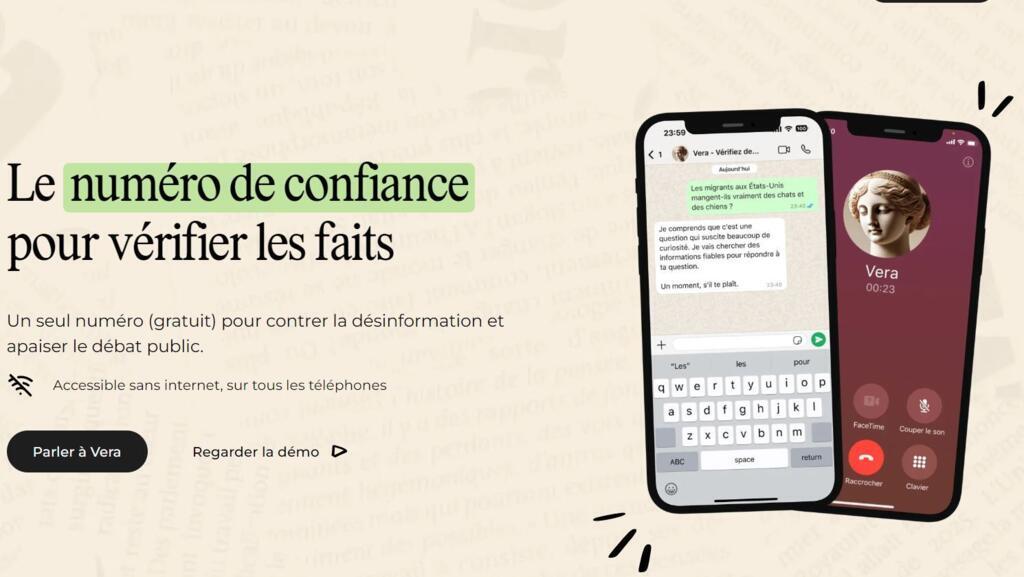 Vera est un bot conversationnel permettant de vérifier gratuitement une information en temps réel.