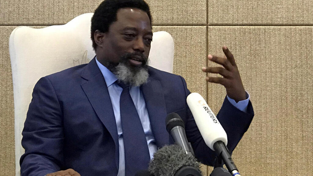 L'ancien président de la République démocratique du Congo, Joseph Kabila, s'exprimant lors d'une interview au Palais de la Nation à Kinshasa, en RDC, le 9 décembre 2018.