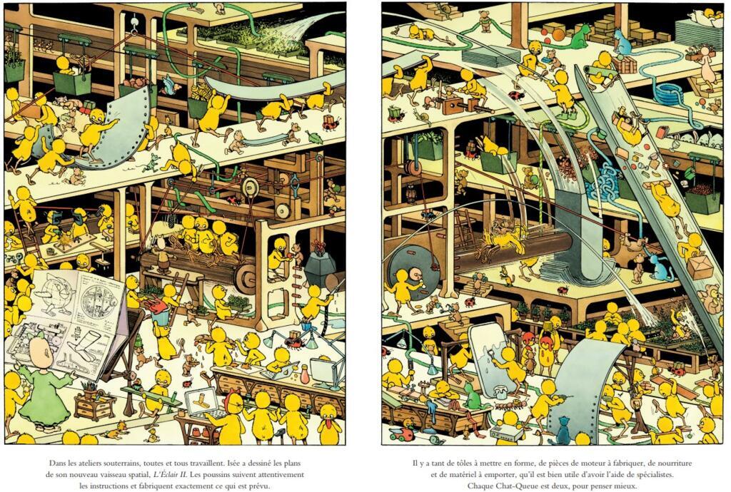 Pages 12 et 13 de "Blaise, Isee et le Tue-Planète", le nouvel album de Claude Ponti.