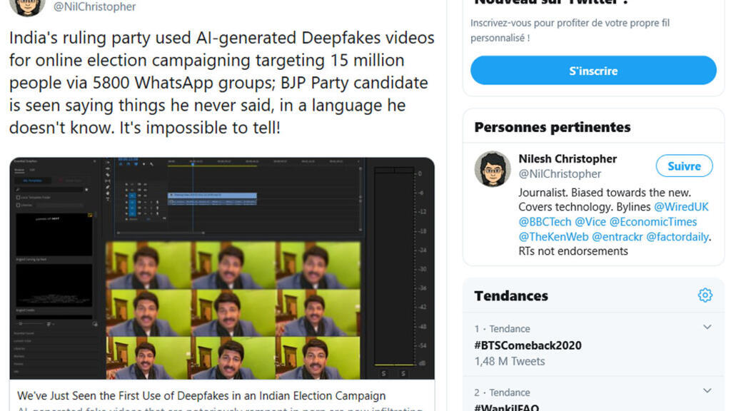 Le journaliste indien Nilesh Christopher (capture d'écran).