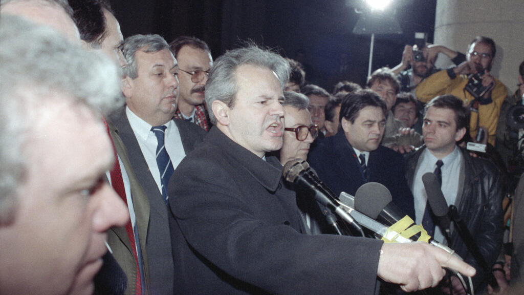 Le président serbe Slobodan Milosevic, à Belgrade, le 28 février 1989. (Image d'illustration)