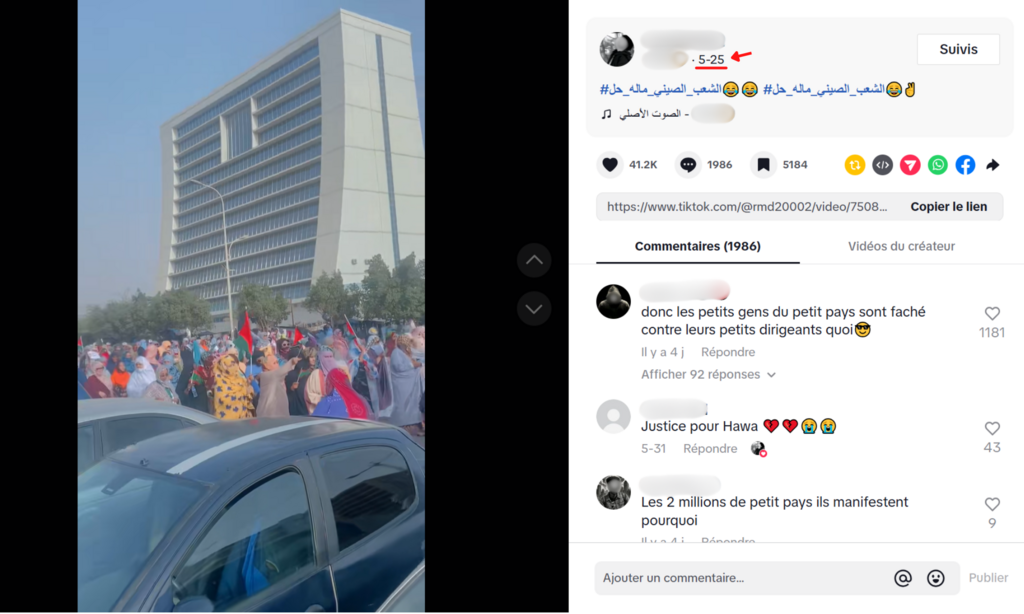 La vidéo originale a été publiée sur TikTok le 25 mai 2025.