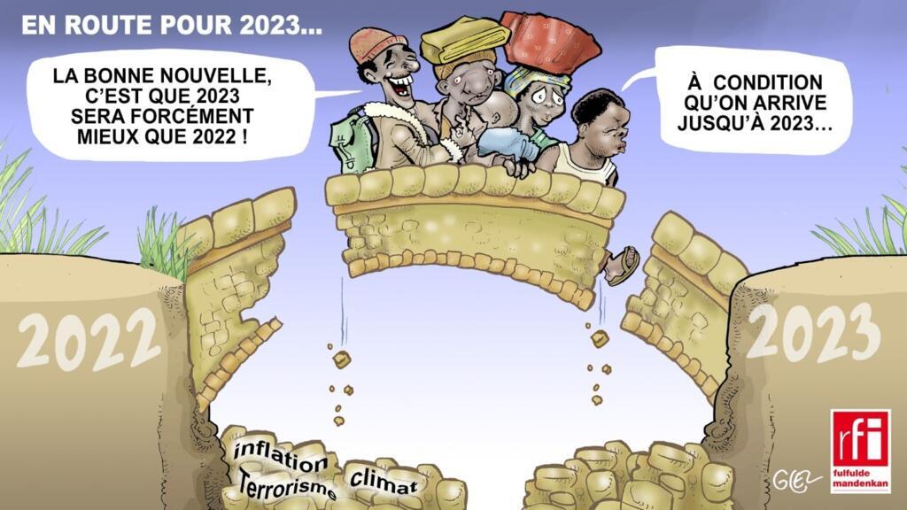 RFI Mandenkan et RFI Fulfulde vous souhaitent une bonne ann&eacute;e 2023 avec le dessinateur Damien Glez