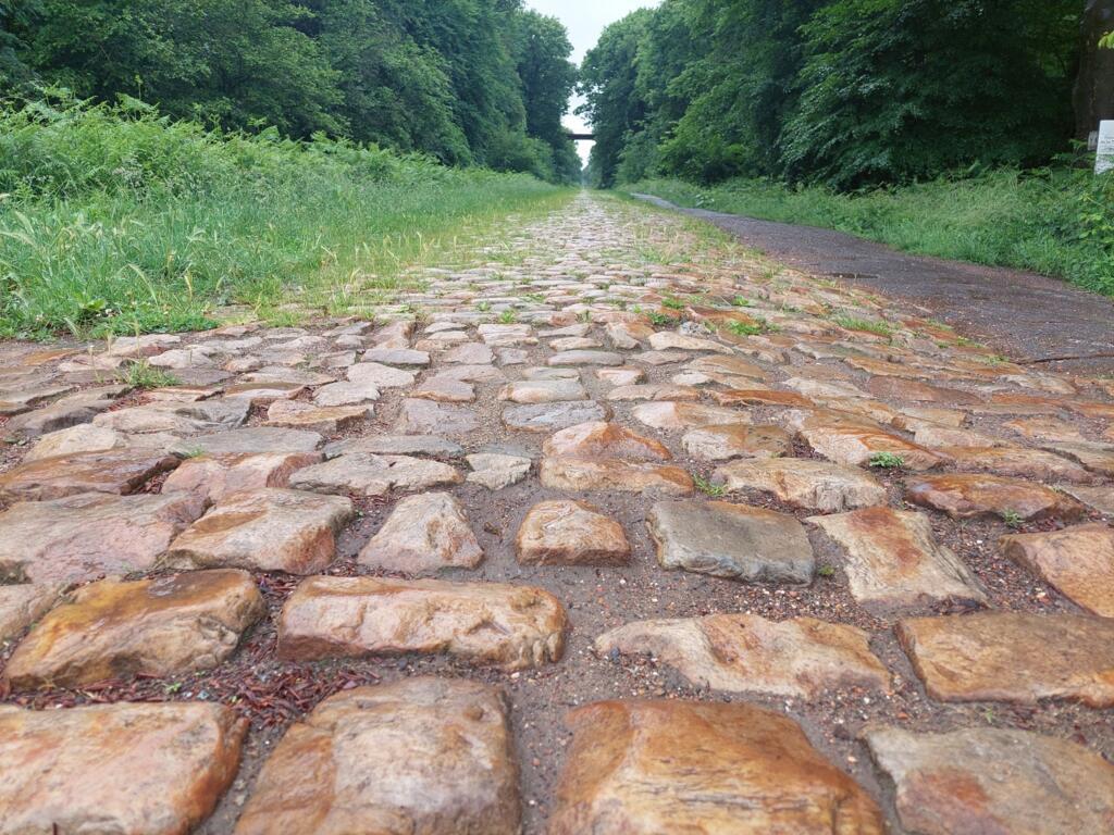 La tranchée d'Arenberg secteur pavé mythique de Paris-Roubaix